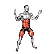 Squat Press Down Twist