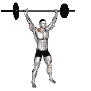 Barbell Overhead Shrug demonstration