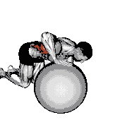 Exercise Ball Lat Stretch