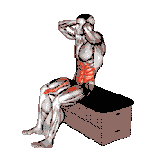 Sitting Air Twisting Crunch on a Padded Stool