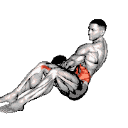 Dumbbell Russian Twist with Legs Floor Off