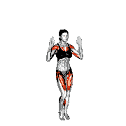 Arm Raise Step in Place demonstration