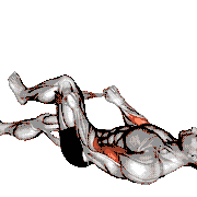 Lying Single Legs Reverse Biceps Curl with Towel