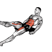 Sitting Flutter Kick on a Padded Stool