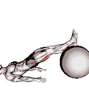 Exercise Ball One-Legged Diagonal Kick Hamstring Curl