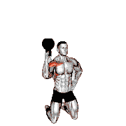 Kettlebell Kneeling One-Arm Bottoms-Up Press demonstration