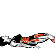 Leg Over Head Calf Stretch