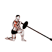Landmine Kneeling One-Arm Shoulder Press