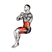 Sitting Step-Out Knee Tuck on a Padded Stool