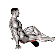 Roll Hamstrings and Glute Sitting on Floor