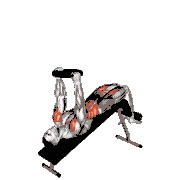 Weighted Decline Sit-Up demonstration