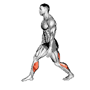 Crouching Heel Back Calf Stretch