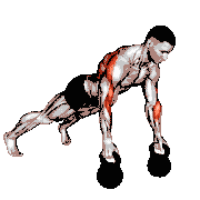 Kettlebell Alternating Renegade Row