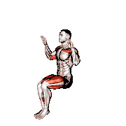 Sitting Incline Press Step-Out on a Padded Stool